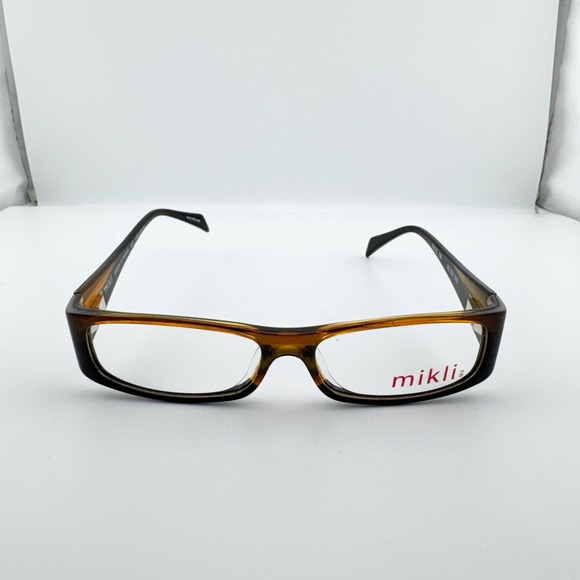 Alain Mikli ML1029 Rectangular Eyeglass Frames Unisex 53 15 Brown Black - Picture 2 of 7